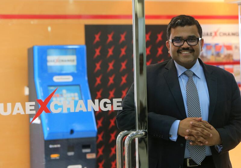 ABU DHABI - UNITED ARAB EMIRATES - 04SEPT2015 - Promoth Manghat, ceo of UAE Exchange Group at hs office in Abu Dhabi. Ravindranath K / The National (for News) NO REPORTER NAME MENTIONED. *** Local Caption ***  RK0409-promothmanghat08.jpg