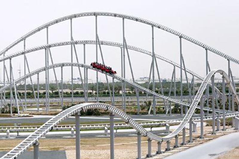 Abu Dhabi, United Arab Emirates, May 1, 2012: The fastest roller coaster in the world at Ferrari World in Abu Dhabi on May 1, 2012. Christopher Pike / The National