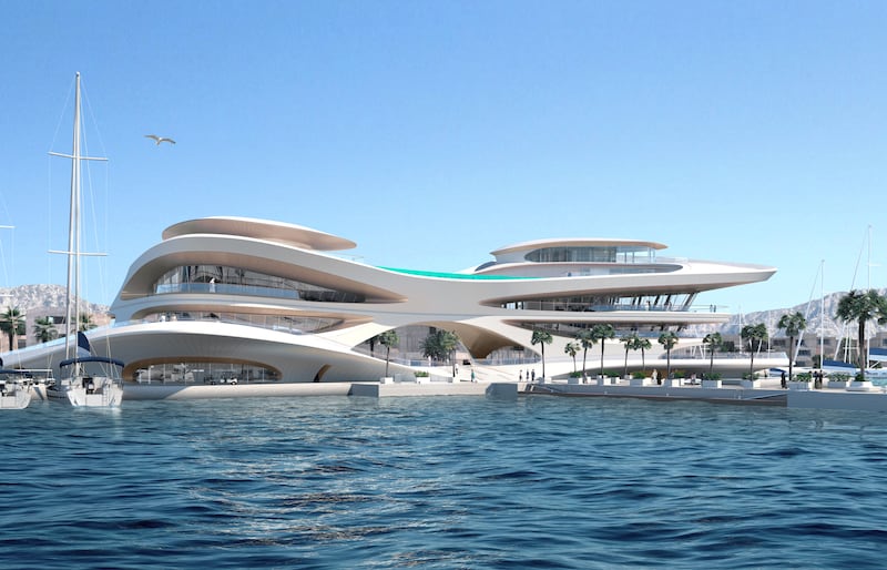 Amaala's design for its Triple Bay Yacht Club. Photo: Amaala