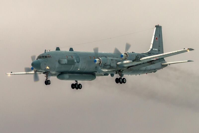 FILE In this file photo taken on Saturday, March 4, 2017, The Russian Il-20 electronic intelligence plane of the Russian air force with the registration number RF 93610, which was accidentally downed by Syrian forces responding to an Israeli air strike flays near Kubinka airport, outside Moscow, Russia. The Kremlin said that Russian President Vladimir Putin has accepted Israel's offer to share detailed information about the Israeli air raid that triggered the Syrian fire and led to the plane's loss. (AP Photo/Marina Lystseva)