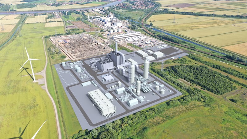 A rendering of the proposed Keadby 3 power station. Photo: Aker Solutions / Siemens Energy