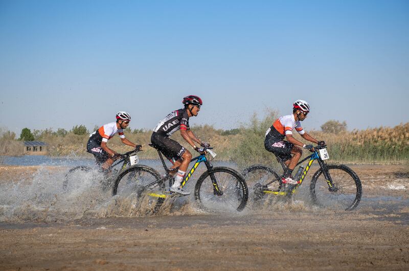 Competitors during the 'Fifty Years of the Desert' race in Dubai. WAM