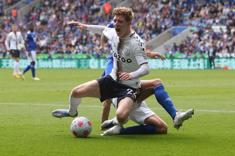 Anthony Gordon – 7. The Toffees youth graduate continued to be a key influence in Everton’s attacking intent. He was vital in winning free-kicks, and winning the corner for Holgate’s goal. AFP