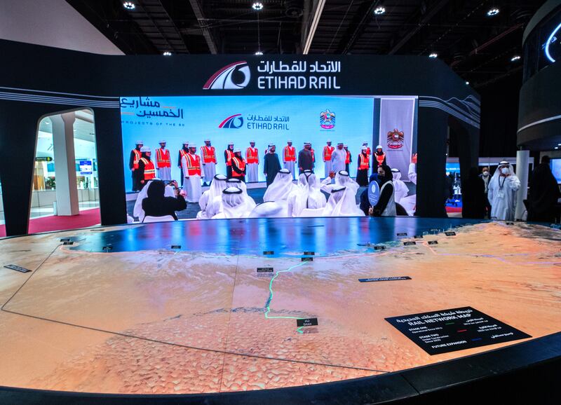 The future rail network of the UAE was on display at the Etihad Rail area at the conference. The event is in its 16th year.