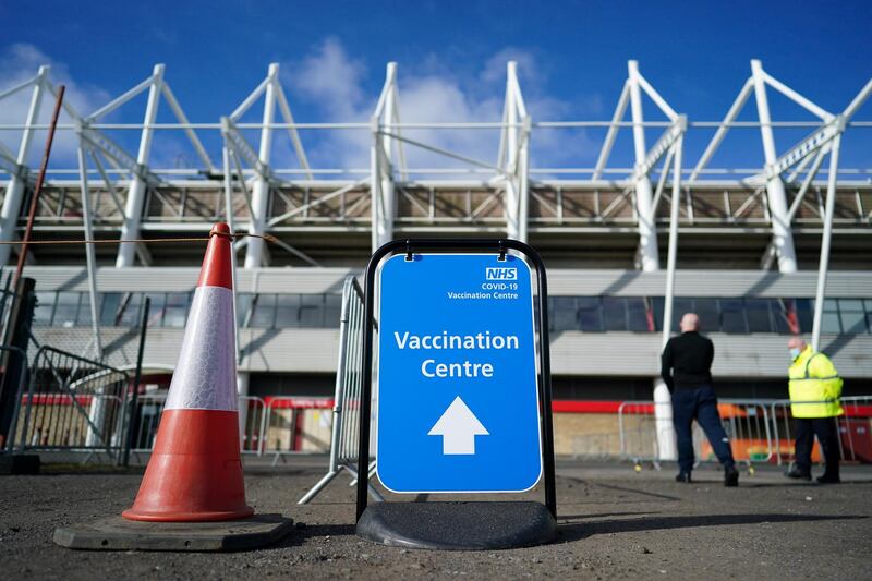 MIDDLESBROUGH, ENGLAND - MARCH 22: The Riverside Stadium opens as a covid-19 vaccination centre on March 22, 2021 in Middlesbrough, England. The Vaccination Centre in Middlesbrough joins the four Large Vaccination Centres which are at Newcastle‚Äôs Centre for Life, the NHS Nightingale Hospital North East, Sunderland, the Arnison Centre, Durham and Darlington Arena. These large centres complement local GP led vaccination services along with other large centres that will open in other parts of the region in the coming weeks. The Riverside Stadium Vaccination Centre will be run by clinical staff, people who have been trained to become vaccinators, administrative staff and a range of volunteers all who make sure the service operates as smoothly and safely as possible. (Photo by Ian Forsyth/Getty Images)