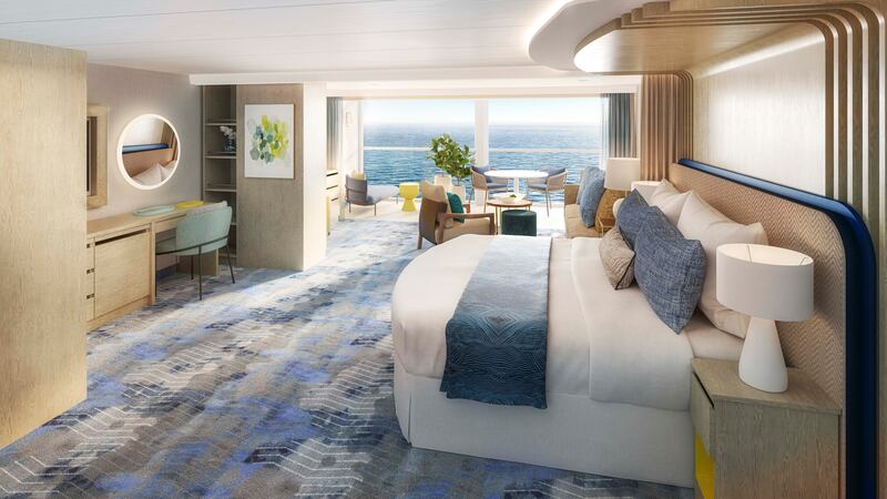 A luxe cabin in Icon of the Seas. Photo: Royal Caribbean