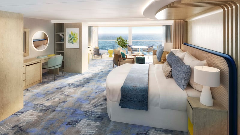 A luxe cabin in Icon of the Seas. Photo: Royal Caribbean