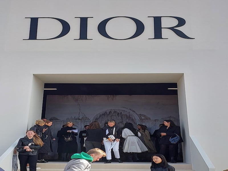 The entrance to the Dior spring/summer 2023 fashion show.