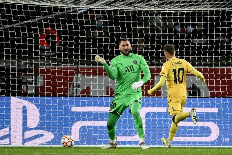 PSG RATINGS: Gianluigi Donnarumma - 6, Had nothing to do for long periods of the game, but did well to stop Mats Rits’ effort. There wasn’t too much he could do for the goal. AFP
