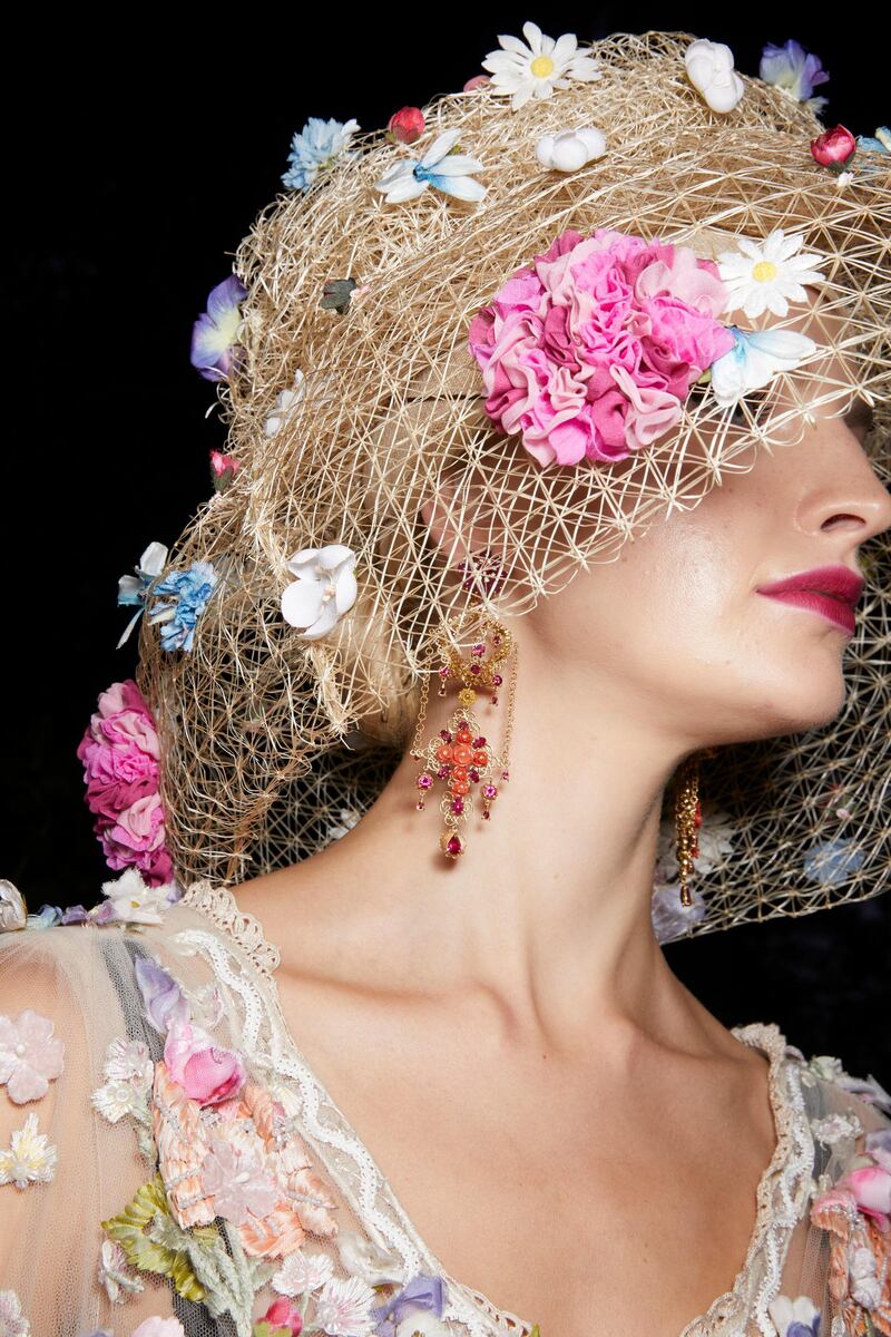 The design duo drew inspiration from the flowers found in Villa Bardini's gardens. Courtesy Dolce & Gabbana