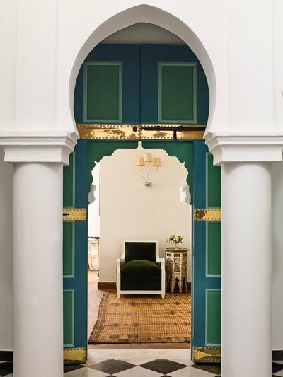 The renovated hallway inside Villa Mabrouka. Photo: Andrew Montgomery