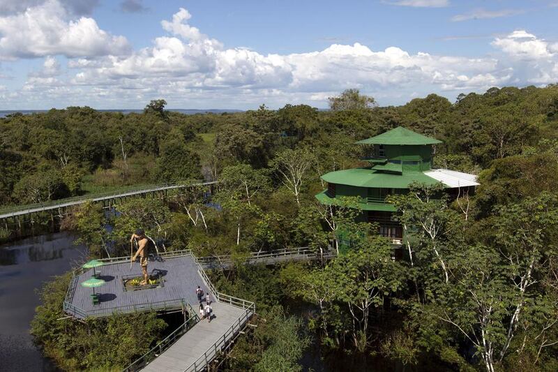 An aerial view of the Ariau hotel in the Amazon jungle near Manaus, in this file picture taken March 28, 2014. Bruno Kelly / Reuters  