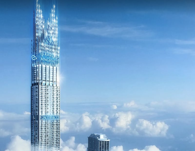 Burj Binghatti will have more than 112 storeys and is set to become the world’s tallest residential tower. Photo: Burj Binghatti