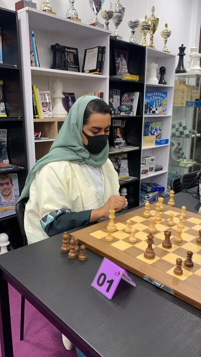 A participant at the Bahrain Chess Academy.