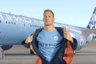 Manchester City's Kevin De Bruyne in the new Etihad advert. Courtesy Etihad / YouTube