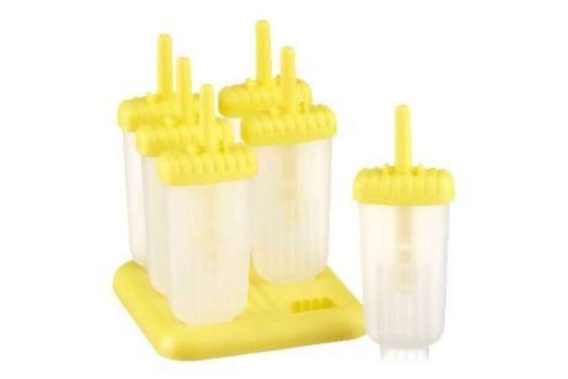 Ice pop moulds, set of six, Dh59 from Crate & Barrel.