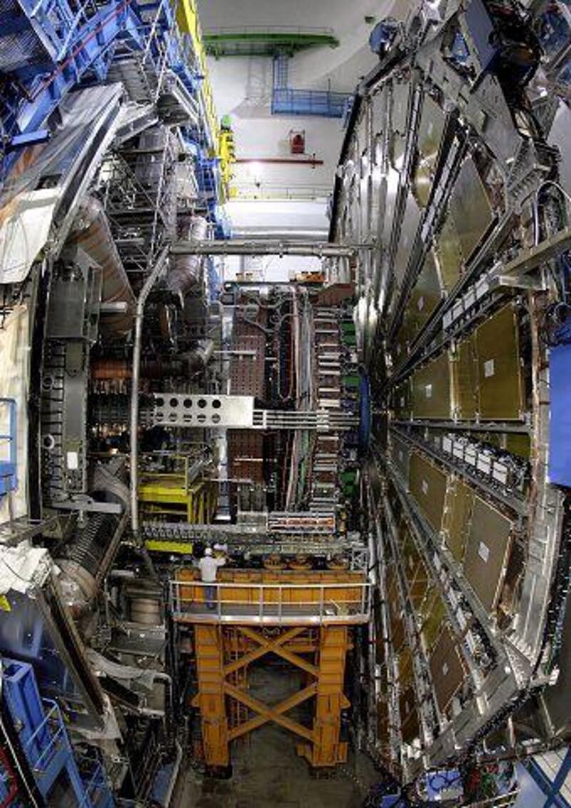 What could possibly go wrong? Technicians conduct one of the many inspections of the Large Hadron Collider beneath the border of Switzerland and France.