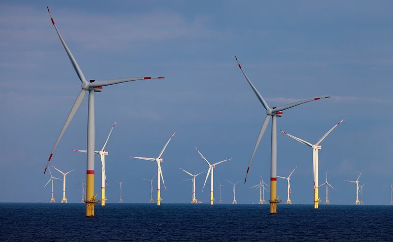 Wind turbines in a German offshore park in the Baltic Sea. EPA