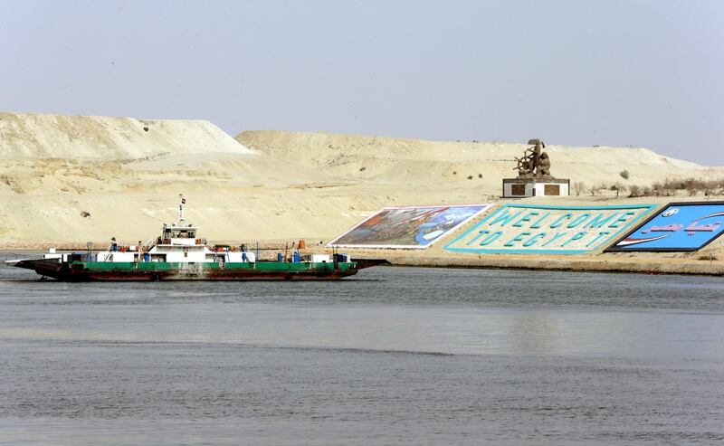 epa06511283 Egyptians use the ferry to cross the Suez Canal in Ismailia, 120km east of Cairo, 09 February 2018 (Issued 10 February 2018). Egyptian armed forces on 09 February announced the launch of a new major operation, dubbed ' Comprehensive Operation Sinai 2018' to confront terrorism in north and central Sinai and other parts of the country. On 10 February 2018 it was announced the ferry services between the east and west banks of the Suez Canal are on hold until further notice.  EPA/KHALED ELFIQI