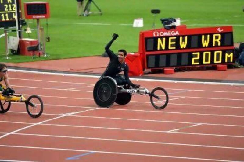 Mohamed Hammadi started his Tuesday with a Paralympic record and finished it with a silver medal.