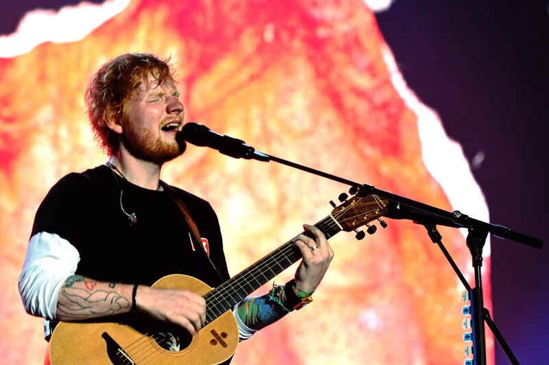 BUDAPEST, HUNGARY - AUGUST 07:  Ed Sheeran performs on stage at Sziget Festival on  (Photo by Didier Messens/Redferns)