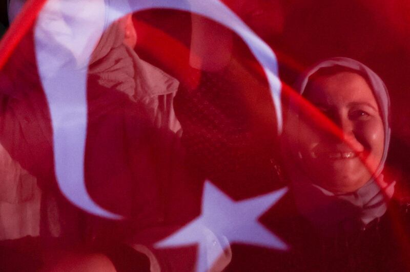 Turkey's lira weakened to 20.05 against the dollar on Sunday after Mr Erdogan claimed victory. Reuters