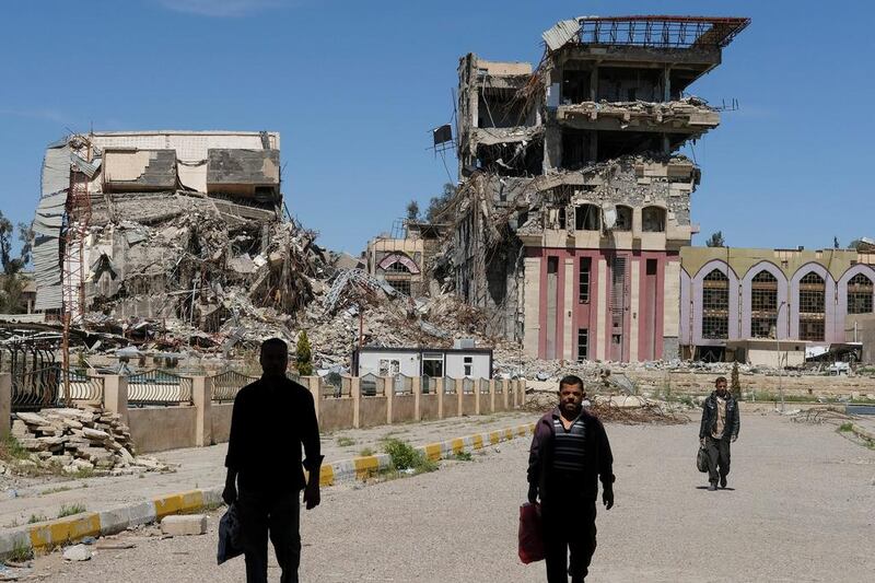 The remains of Mosul University, burnt and destroyed in a battle with ISIL militants. Marko Djurica / Reuters
