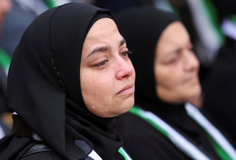 Basma mourns her brother Rabih al-Memari, a cameraman who was killed with Al Mayadeen correspondent Farah Omar by what the channel said was an Israeli strike on Tuesday. Reuters