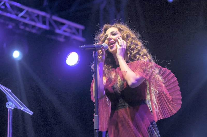 Myriam Fares is one of the many Arab pop-stars performing NYE gigs around the region. Courtesy: Abu Dhabi Culture and Tourism