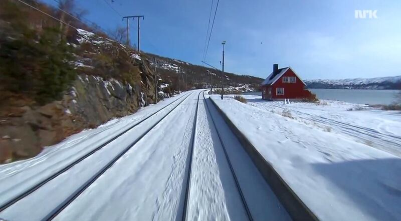 Screen grab from a video of the Bergensbanen train route in Norway. NRK via Youtube