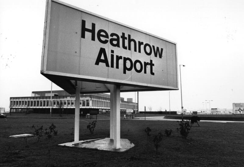 The entrance to Heathrow Airport in February 1978, when it was run by the UK state. Getty