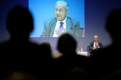 Former Malaysian prime minister Mahathir Mohamad during a conference in Tokyo in May. AP Photo