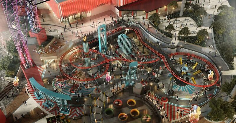 A depiction of the new Family Zone, which will open in March 2020. Courtesy Ferrari World Abu Dhabi