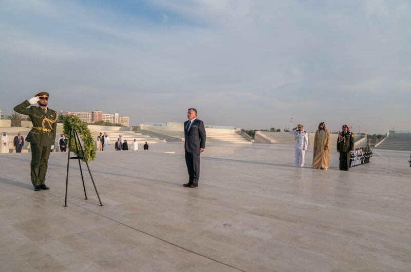 ABU DHABI, 7th February, 2018 (WAM) -- King Abdullah II of Jordan on Wednesday visited Abu Dhabi’s Wahat Al Karama, the national landmark built to immortalise the sacrifices of the UAE’s brave heroes. King Abdullah was received by Sheikh Khalifa bin Tahnoun bin Mohammed Al Nahyan, Director of The Martyrs’ Families’ Affairs Office at the Abu Dhabi Crown Prince Court. Wam