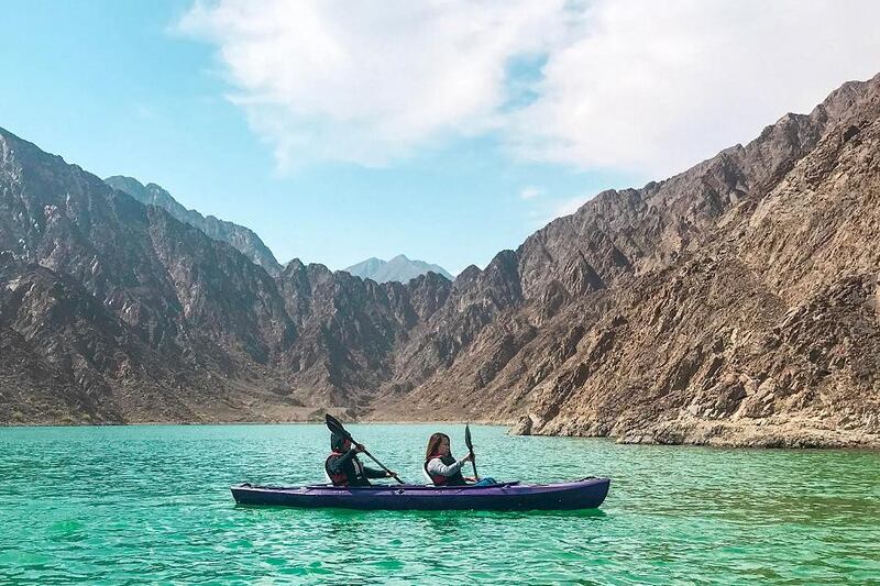 People can enjoy kayaking in Hatta. Courtesy Dubai Sports Council