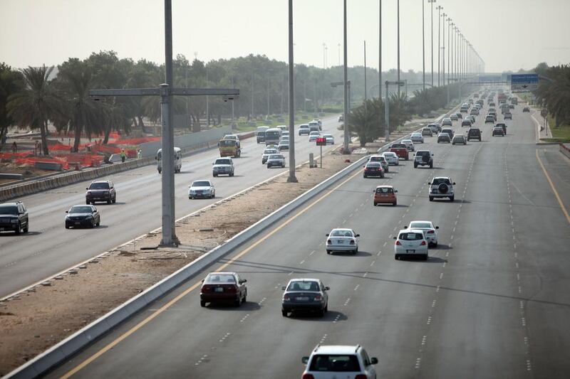 Speed limits have been reduced on an Abu Dhabi road, Police announced on Friday. Sammy Dallal / The National