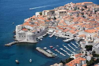 Old Town Dubrovnik Croatia, An Overview From Mount Syd Of The Walled Old Town Of Dubrovnik a World Heritage Site . (Photo by: Education Images/UIG via Getty Images)