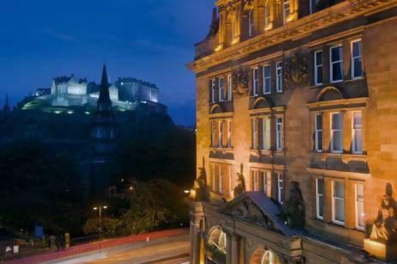 Edinburgh Castle, as seen from The Caledonian. The 120-year-old hotel recently underwent a massive refurbishment. Courtesy of Waldorf Astoria Hotels & Resorts