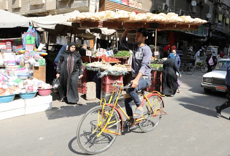 A market in Cairo. Record high inflation has caused a widespread cost of living crisis in Egypt. EPA