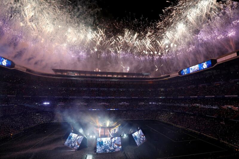 Real Madrid celebrate their Champions League Final win at Santiago Bernabeu, Madrid, Spain. May 27, 2018. Javier Barbancho / Reuters