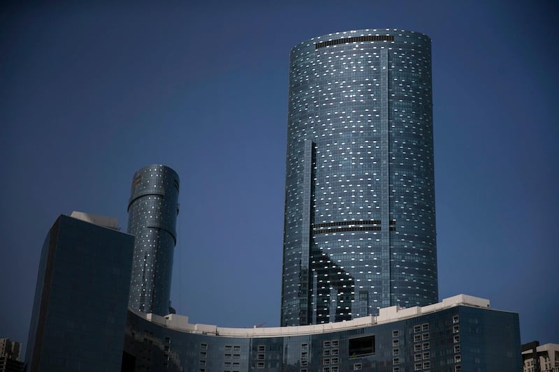 ABU DHABI, UNITED ARAB EMIRATES, Nov. 06, 2014:  
The exterior of Sky Tower on Reem Island in Abu Dhabi as seen on Thursday, Nov. 6, 2014.  (Silvia Razgova / The National)

Usage: undated
Section: BIZ, NA, AL
Reporter: stock
