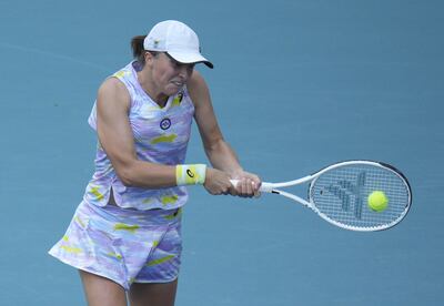 World No 1 Iga Swiatek kept alive her sunshine double bid by dominating Cori Gauff in the Miami Open fourth round. AFP