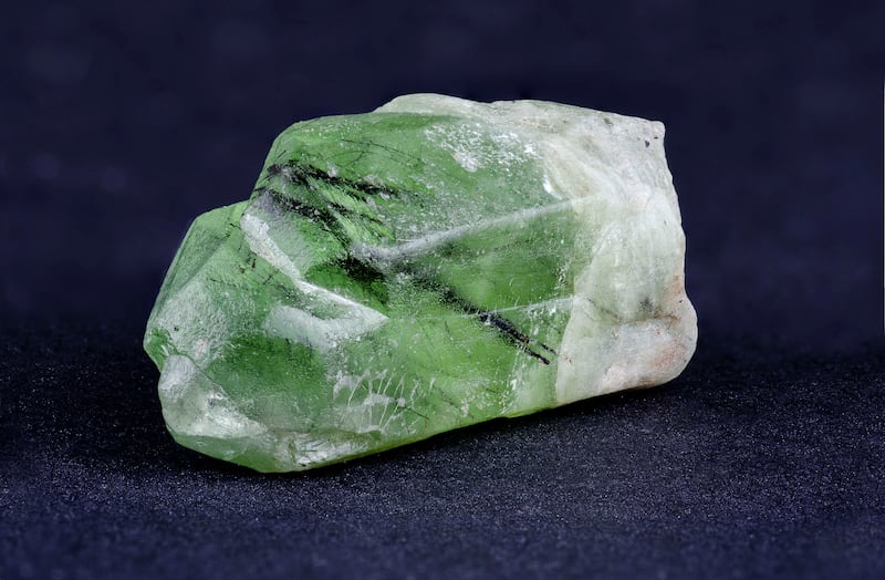 Peridot, a semi-precious olive green crystal used in jewellery. All photos: Getty Images