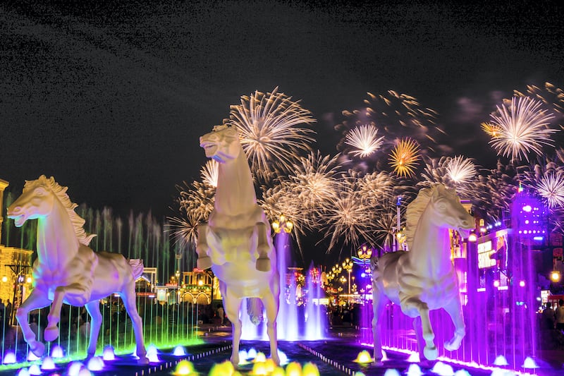 Fireworks take place every weekend at Global Village in Dubai throughout the season. Photo: Global Village