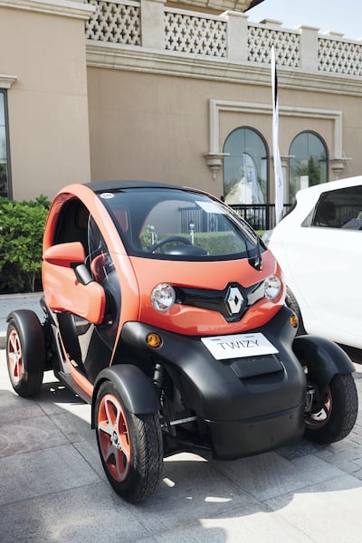 31.10.17 Launch of new long-range Renault Zoe electric car at the event ÒChallenge the RangeÓ at the Jumeirah Golf Estates in Dubai. Here the electric gulf cart Twizy.
Anna Nielsen For The National 