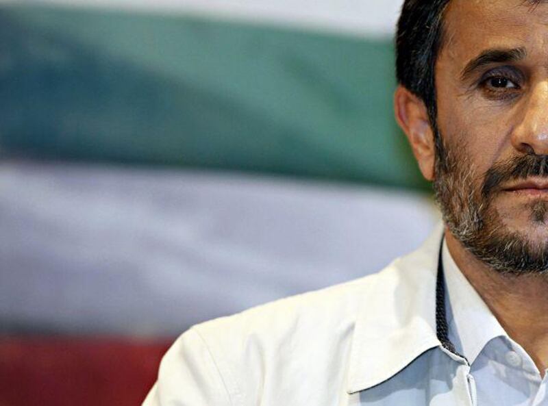 Mahmoud Ahmadinejad, Iran's president, during his first news conference after the presidential elections.