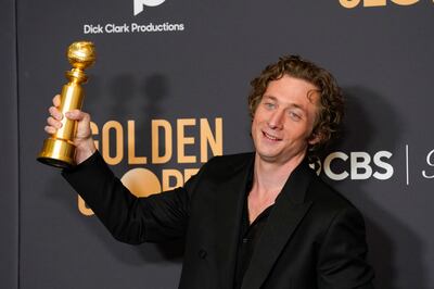Jeremy Allen White at the 81st Golden Globe Awards. AP 