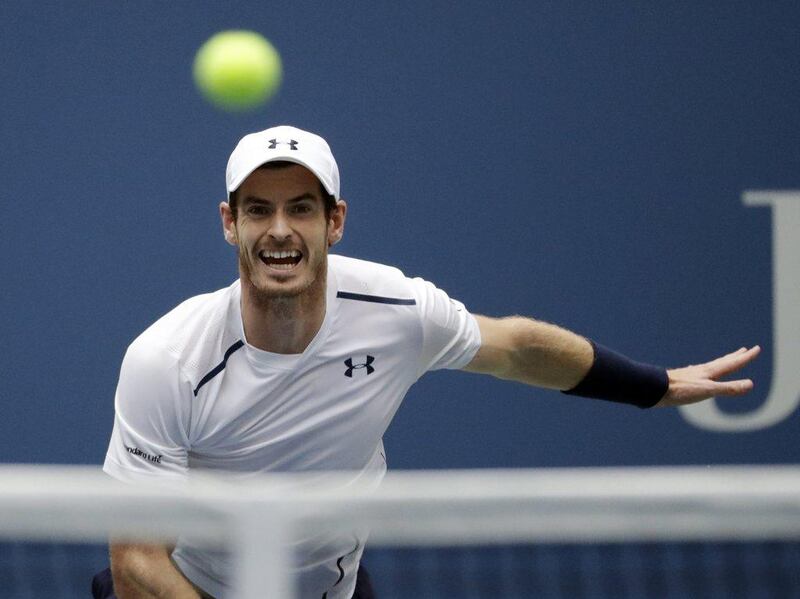 Andy Murray, of the United Kingdom, returns a shot to Paolo Lorenzi, of Italy, during the third round of the US Open tennis tournament, Saturday, September 3, 2016, in New York. Julio Cortez / AP Photo 