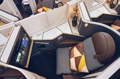 Etihad's all new business class cabin has 44 individual style suites. Photo:: Etihad