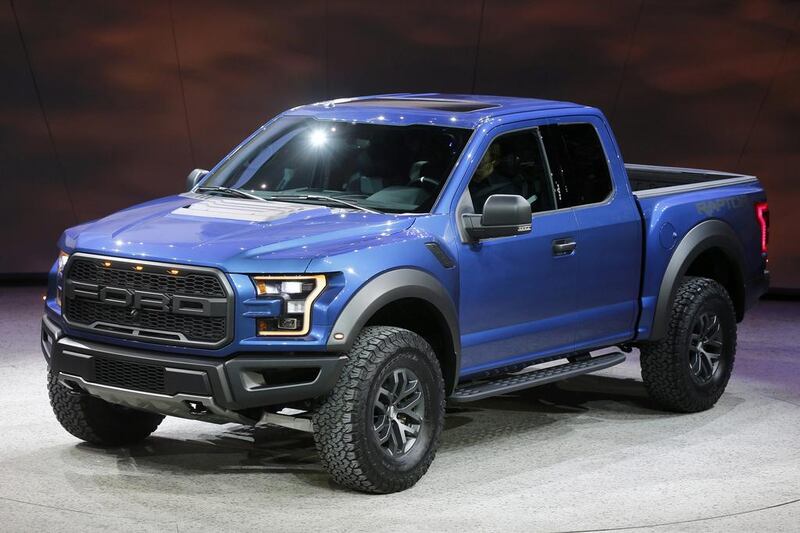 Ford's next-generation 2017 F-150 Raptor high-performance, off-road pickup is among the three new cars it revealed at the North American International Auto Show in Detroit. Mark Blinch / Reuters